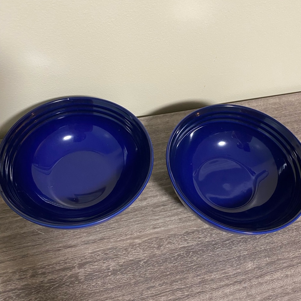 2 Brand New Le Creuset Indigo Cereal Bowls